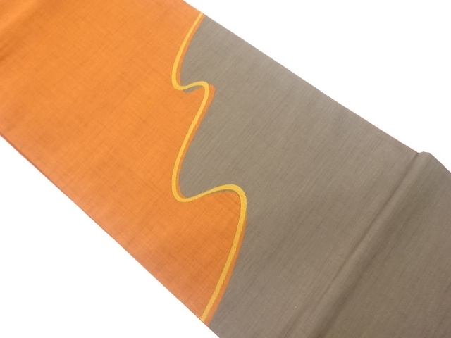 曲線模様織出し洒落袋帯